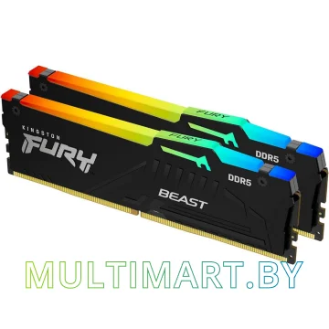 Оперативная память Kingston FURY Beast RGB 2x8GB DDR5 PC5-44800 (KF556C36BBEAK2-16) картинка 2